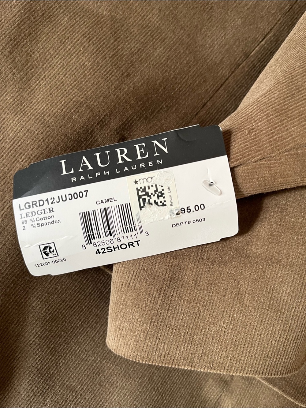 NWT Lauren Ralph Lauren Men's Ledger Classic Fit Corduroy Sport Coat Blazer 42S - Picture 2 of 16